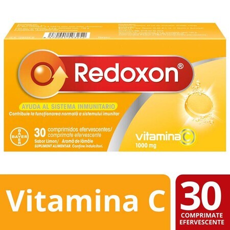 Redoxon 1000 mg di vitamina C al gusto di limone, 30 compresse effervescenti, Bayer