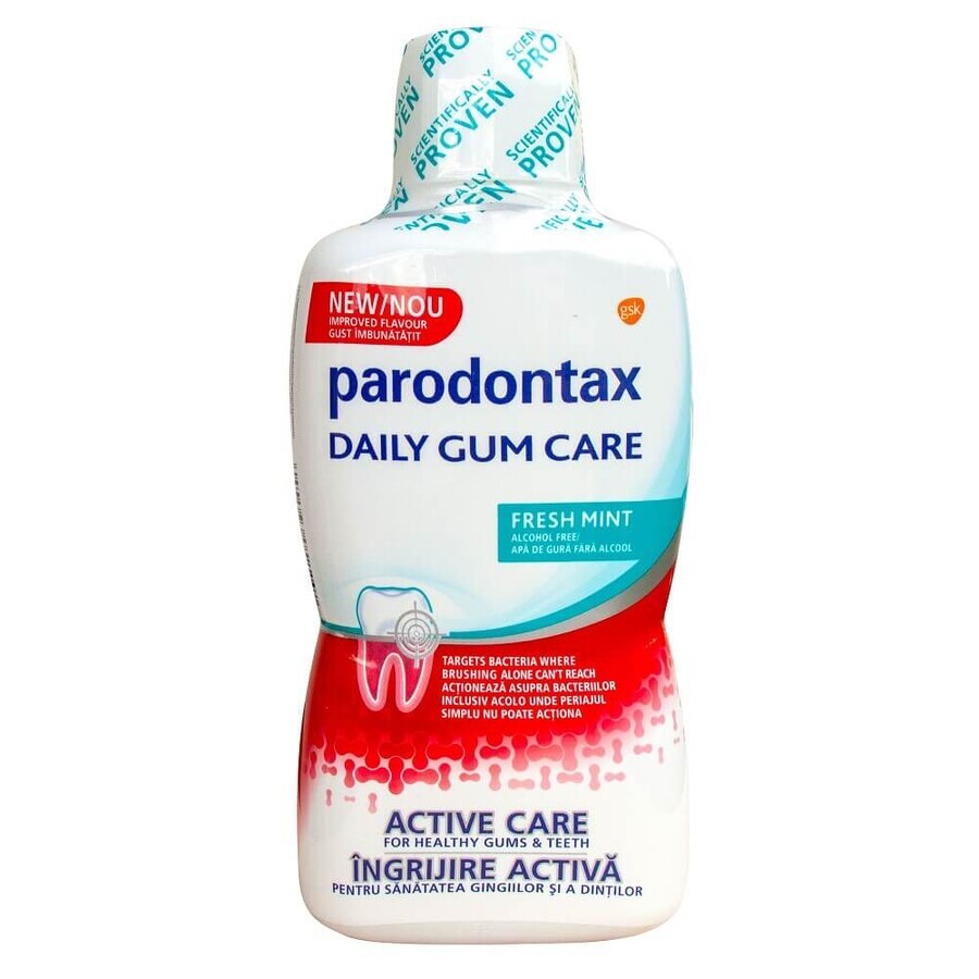 Alcoholvrij mondwater Daily Gum Care Fresh Mint Parodontax, 500 ml, Gsk