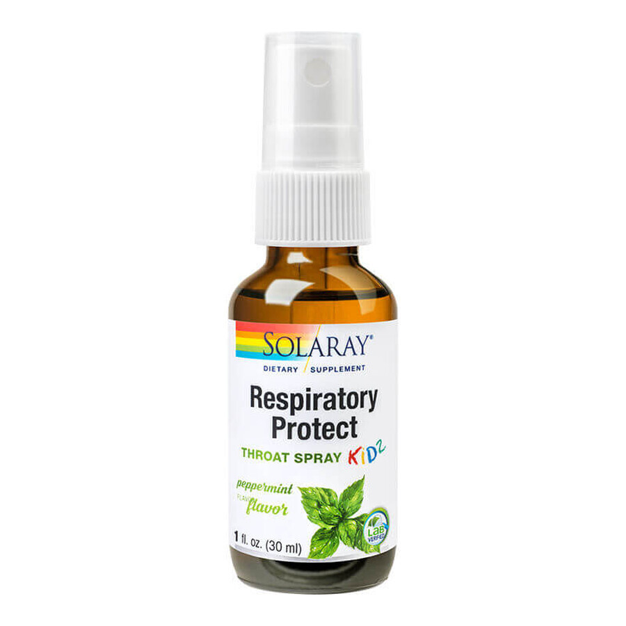 Spray pour la gorge Respiratory Protect Kidz Solaray, 30 ml, Secom