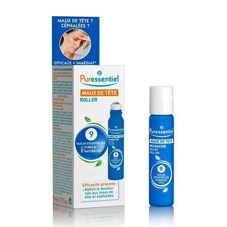 Puressentiel Roller Mal Di Testa Ai 9 Oli Essenziali, 5ml