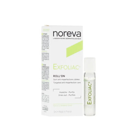 Noreva Exfoliac Roll-on pentru ingrijire locala anti-imperfectiuni, 5 ml