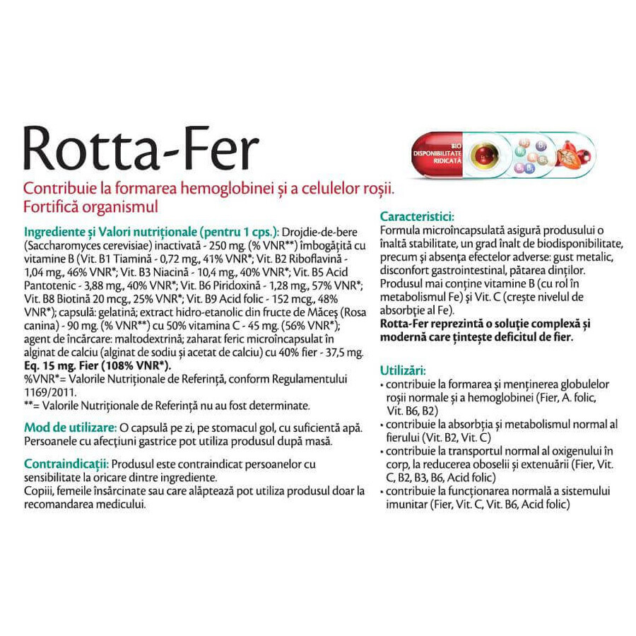 Rotta-Iron, 30 gélules, Rotta Natura