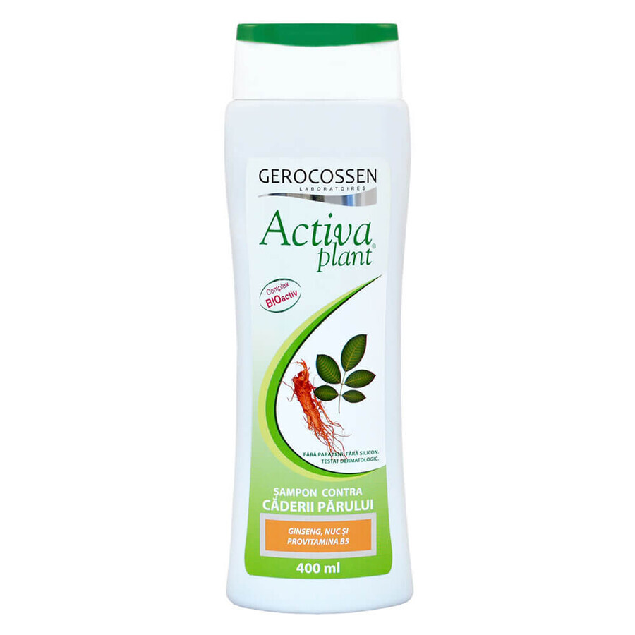 Shampooing contre la chute des cheveux aux noix, ginseng, provitamine B6 Activa Plant, 400 ml, Gerocossen