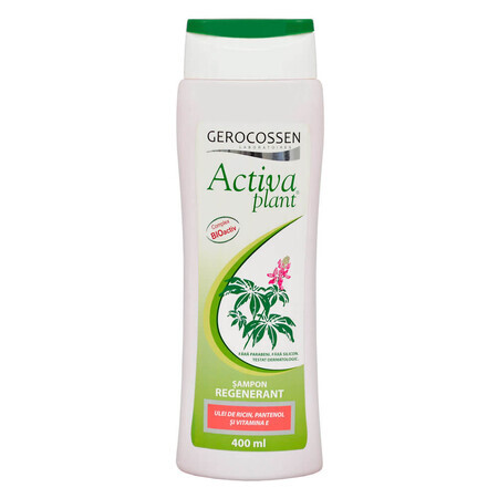 Champú regenerador con aceite de ricino, pantenol, vit. E Activa Plant, 400 ml, Gerocossen