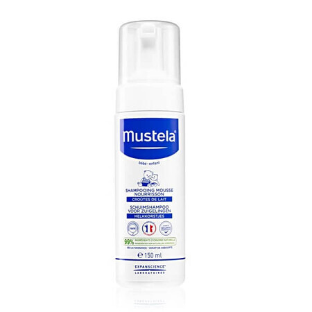 Sampon spuma pentru nou-nascuti, 150 ml, Mustela