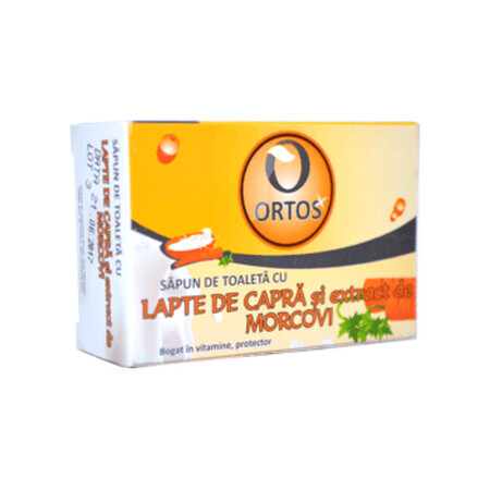 Sapun cu lapte de capra si extract de morcovi, 100 g, Ortos