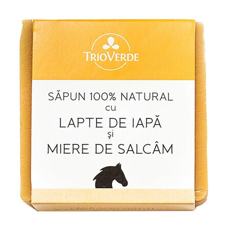 Sapun cu lapte de iapa si miere de salcam, 110 g, Trio Verde