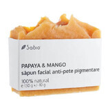 Natural anti-pigmentation facial soap with papaya and mango, 130 g, Sabio