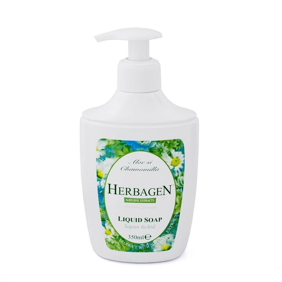 Sapone liquido con estratto di aloe e camomilla, 350 ml, Herbagen