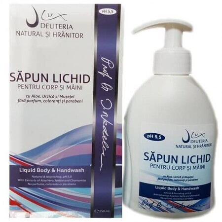 Sapone liquido per corpo e mani, 250 ml, Deuteria Cosmetici