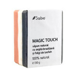 Naturseife mit brasilianischer Tonerde und Luffa-Flocken Magic Touch, 130 g, Sabio