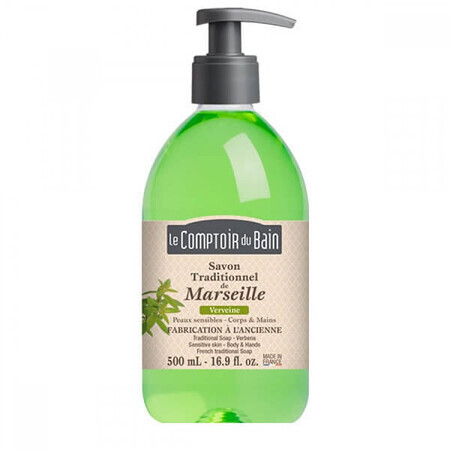 Traditionele Marseille-zeep met verbena-geur, 500 ml, Le Comptoir du Bain