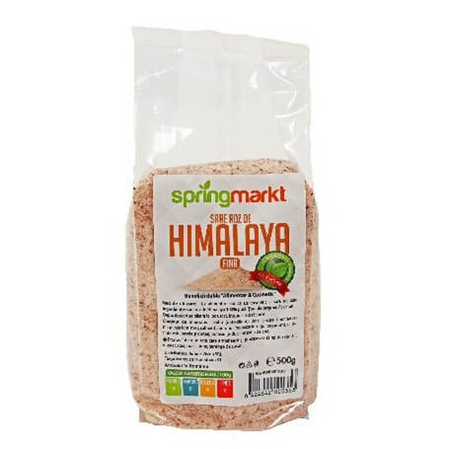 Fijn Himalaya roze zout, 500 g, Spring Markt