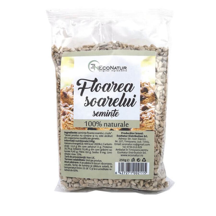 Seminte de floarea soarelui, 250 g, Econatur