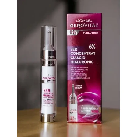 Gerovital Konzentriertes Serum mit Hyaluronsäure 6 %, 10 ml, Farmec