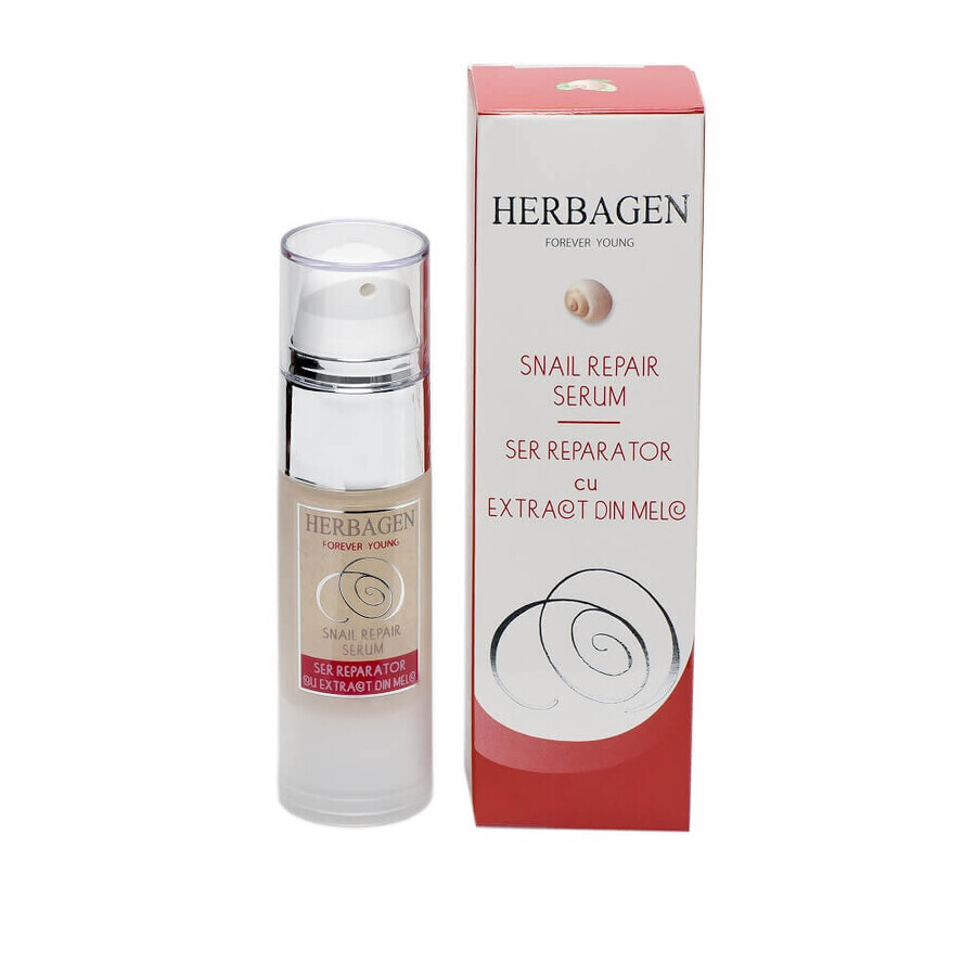 Repairing serum with snail extract, 30 ml, Herbagen