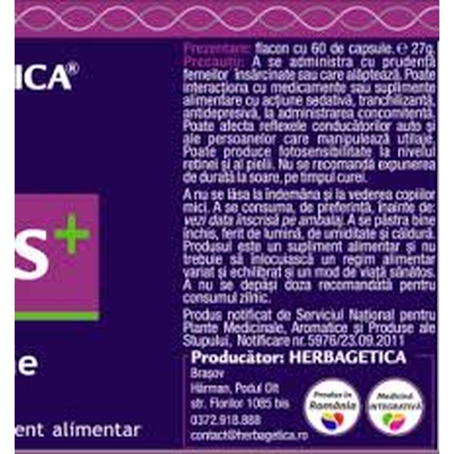 Serenis+, 60 capsules, Herbagetica