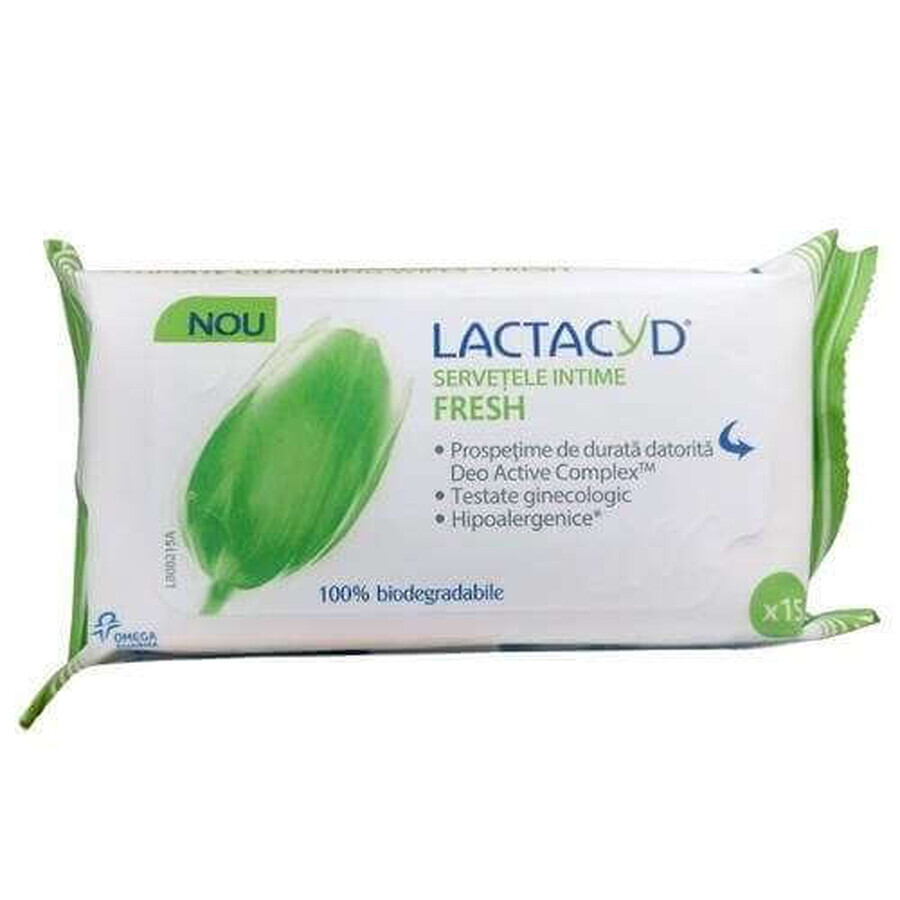 Verse Lactacyd intieme doekjes, 15 stuks, Perrigo