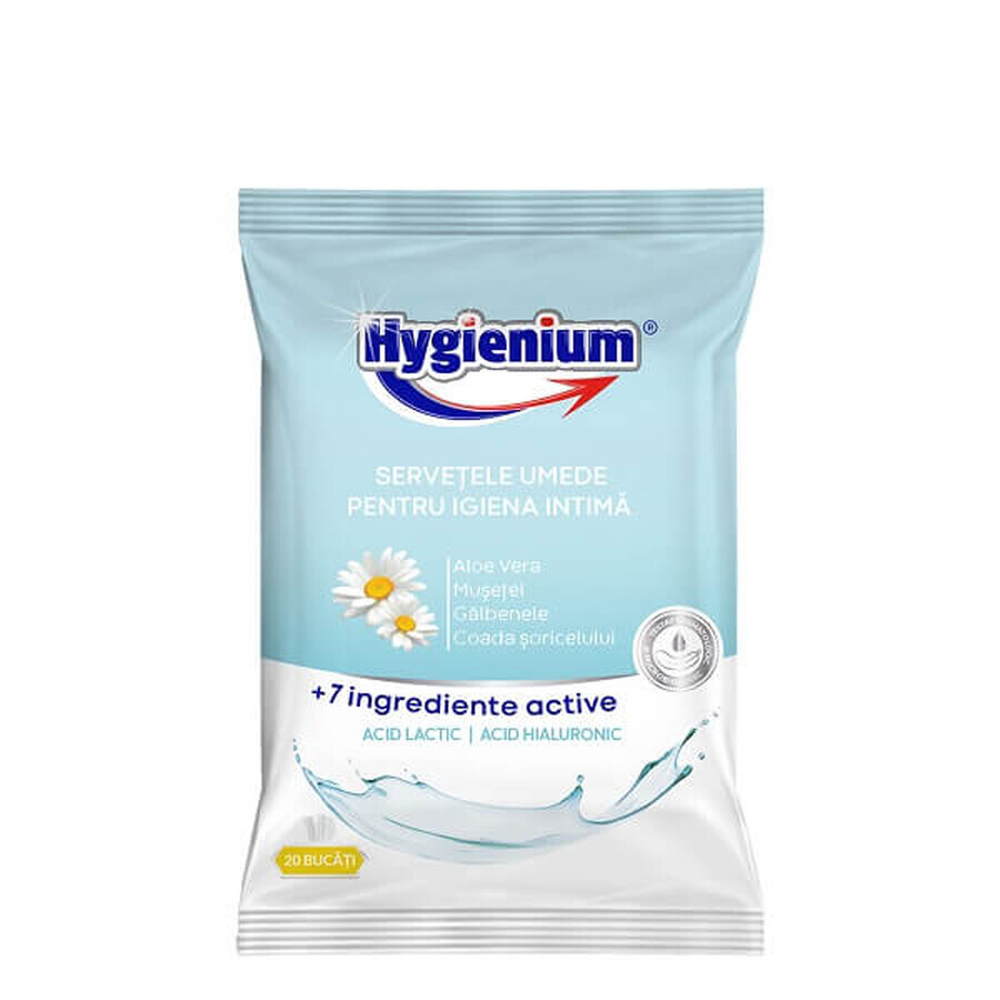 Servetele umede pentru igiena intima, 20 bucati, Hygienium