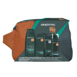 Set Gerovital Men Aftershavebalsem 100ml, Scheerschuim 200ml, Douchegel 400ml, Farmec