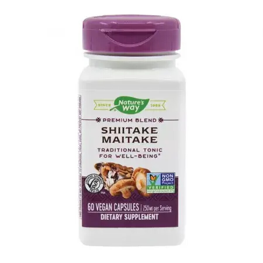 Shiitake Maitake SE Natures Way, 60 capsules, Secom