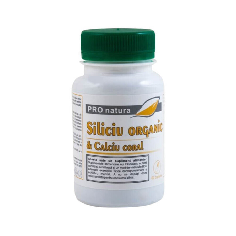 Silicium organique et calcium corallien, 60 gélules, Pro Natura