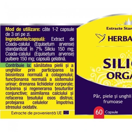 Organic Silica, 120 capsules, Herbagetica
