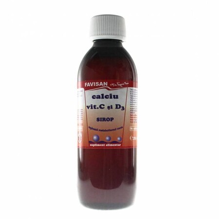 Syrup Calcium + vit C + D3, 250 ml, Favisan