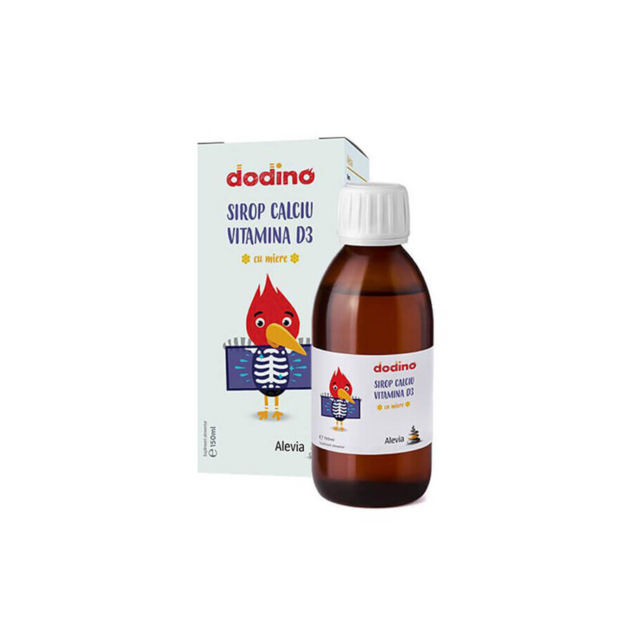 Sirop de calcium vitamine D3 avec miel Dodino, 150 ml, Alevia