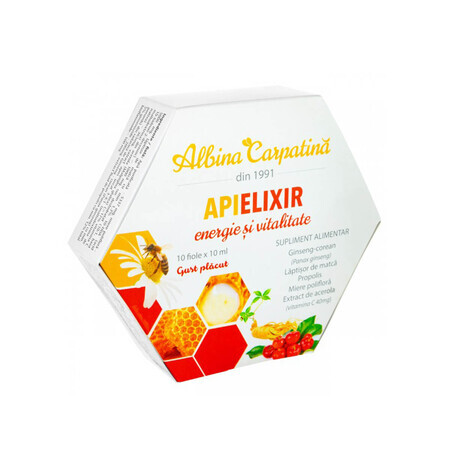 Apielixir energia e vitalità, 10 fiale x 10 ml, Apicola Pastoral