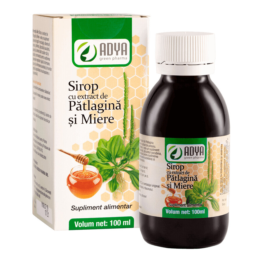 Sirop de romarin, de thym et de miel, 100 ml, Adya