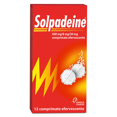 Solpadeine, 12 effervescent tablets, Omega Pharma