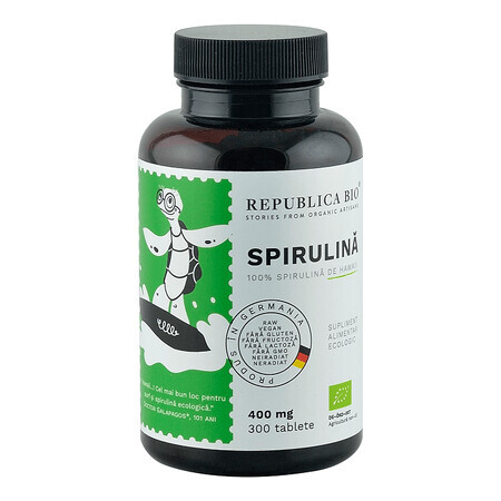 Spirulina 400 mg, 300 tabletten, Republica Bio