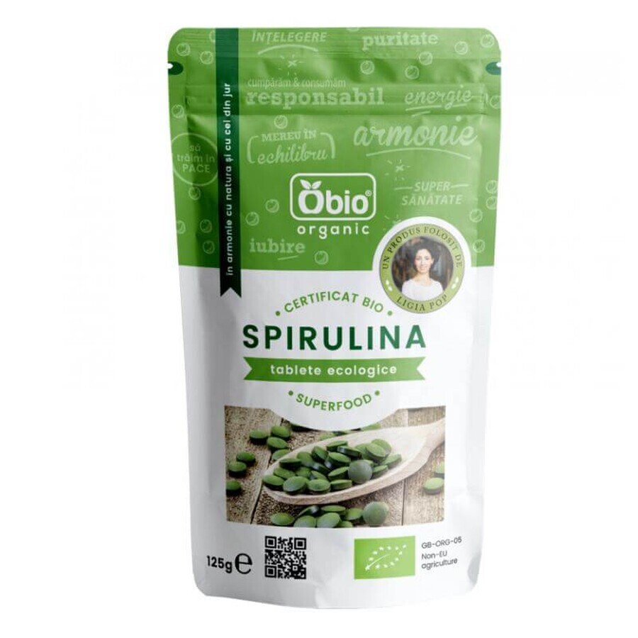 Organic Spirulina, 250 tablets, Obio