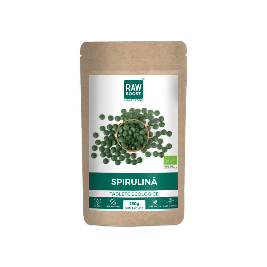 Biologische spirulina, 250g, Rawboost Smart Food