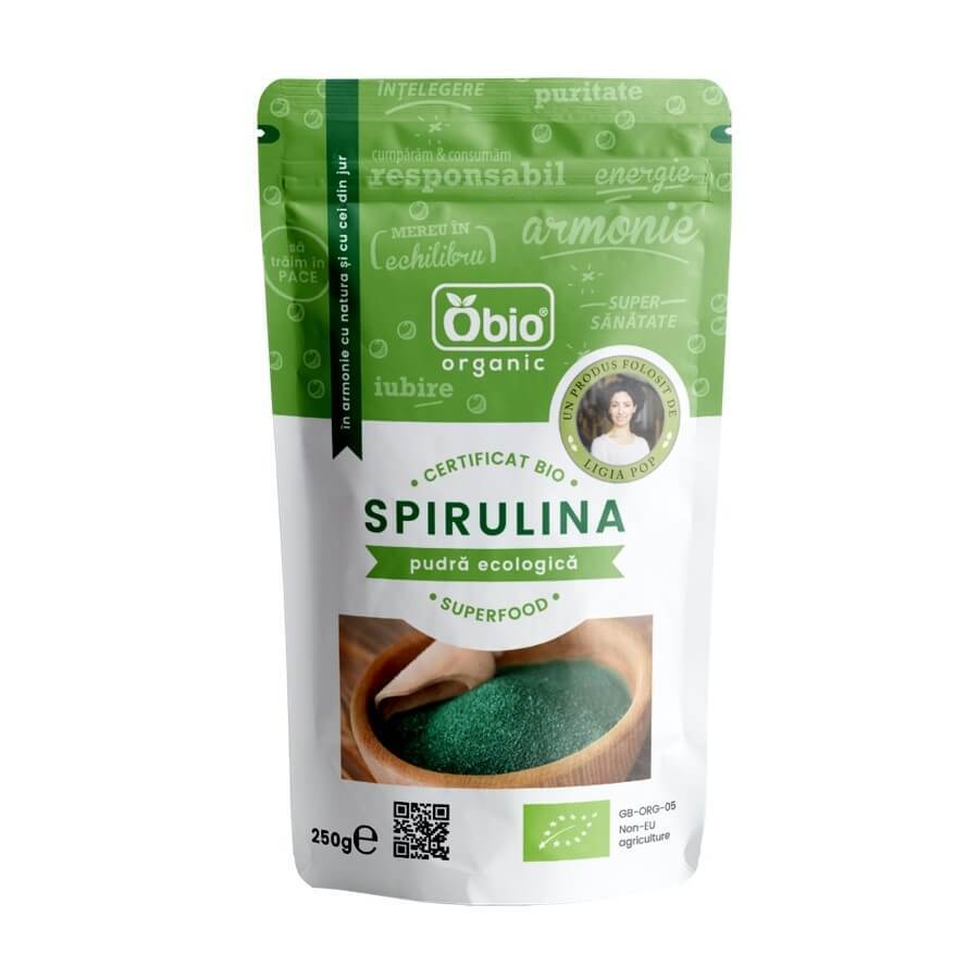 Bio Spirulina Pulver, 250 g, Obio