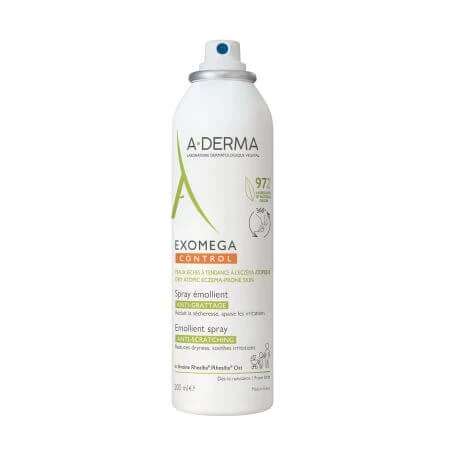 A-Derma Exomega Control Emollientes Anti-Juckreiz-Spray für jede trockene Haut, 200 ml
