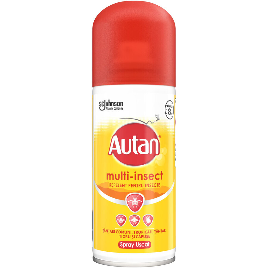 Spray tegen teken, muggen en stalvliegen Protect Plus, 100 ml, Autan