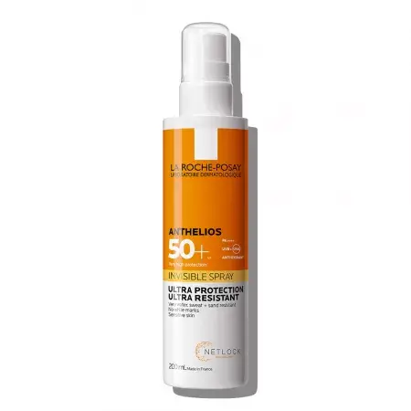 Spray invizibil cu protecție solară SPF 50+ pentru corp Anthelios, 200 ml, La Roche-Posay 