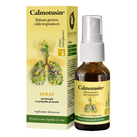 Calmotusin propolis and mint throat spray, 20 ml, Dacia Plant