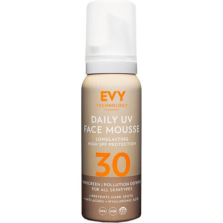 Daily UV Unisex Face Foam SPF 30, 75 ml, Evy Technology