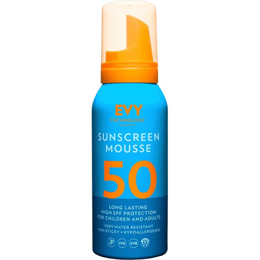 Spumă de față și corp Unisex SPF 50, 100 ml, Evy Technology