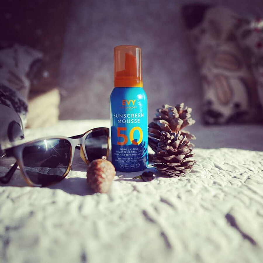 Spumă de față și corp Unisex SPF 50, 100 ml, Evy Technology