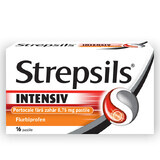 Strepsils Intensiv fără zahăr cu aromă de portocale, 16 pastile, Reckitt Benckiser Healthcare