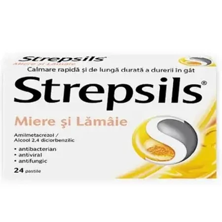 Strepsils honing en citroen, 24 tabletten, Reckitt Benckiser Healthcare