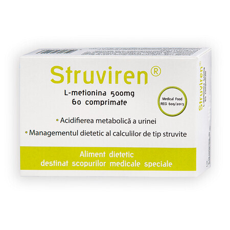 Struviren, 500 mg, 60 comprimés, Meditrina Pharmaceuticals