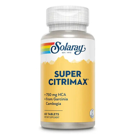 Super CitriMax (Garcinia cambogia) 750mg, Solaray, 60 comprimés, Secom