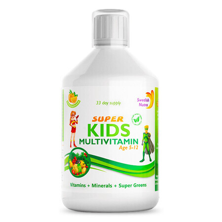 Super Kids Multivitamine Vloeibaar, 500ml, Swedish Nutra