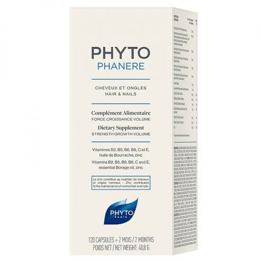 Phytophanere hair and nail supplement, 120 capsules, Phyto