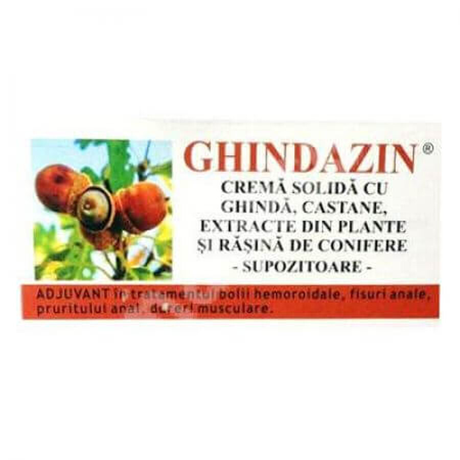 Suppositoires à base de glands, de châtaignes, d'herbes et de résine de conifères Ghindazin, 10 pièces, Elzin Plant